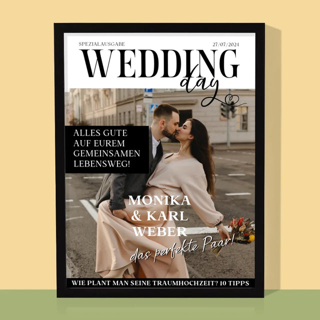 Magazin-Cover: Wedding Day - Druck Mit Rahmen 30X40