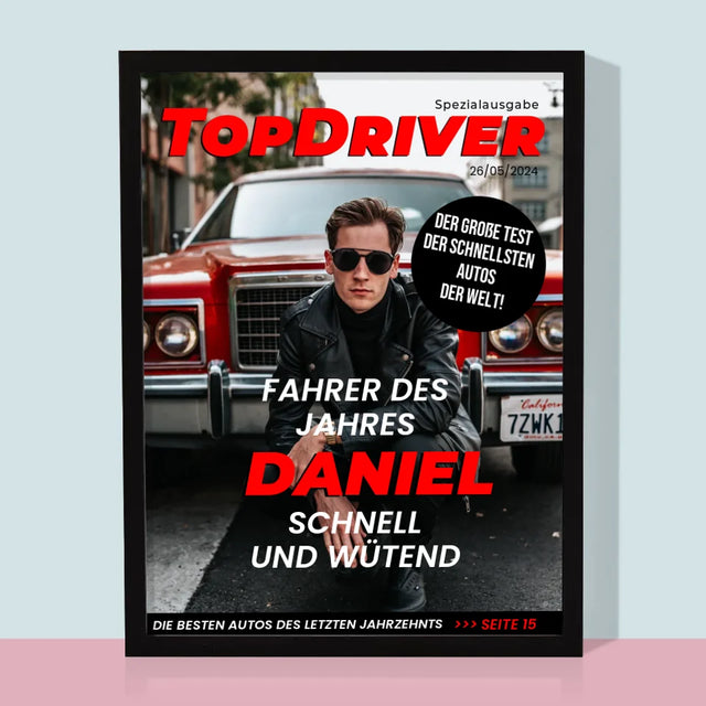 Magazin-Cover: Topdriver - Druck Mit Rahmen 30X40