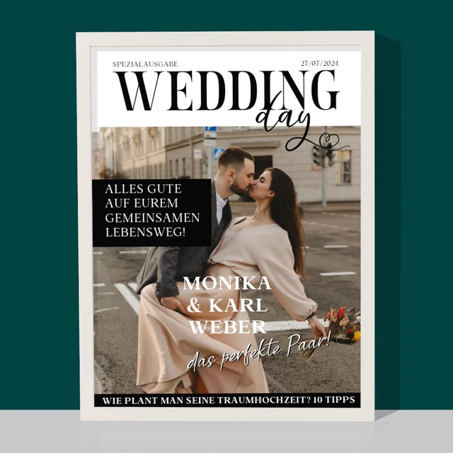 Magazin-Cover: Wedding Day - Druck Mit Rahmen 30X40