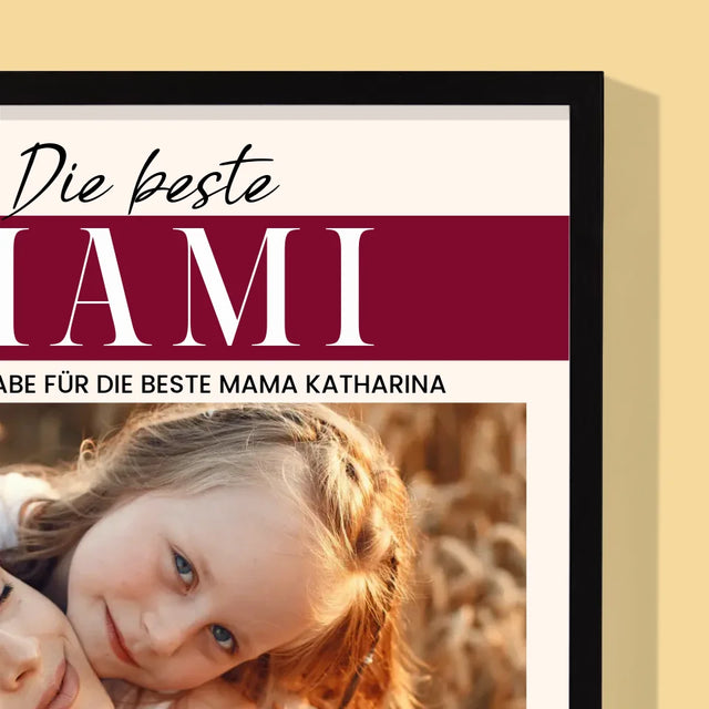 Magazin-Cover: Beste Mami - Druck Mit Rahmen 30X40