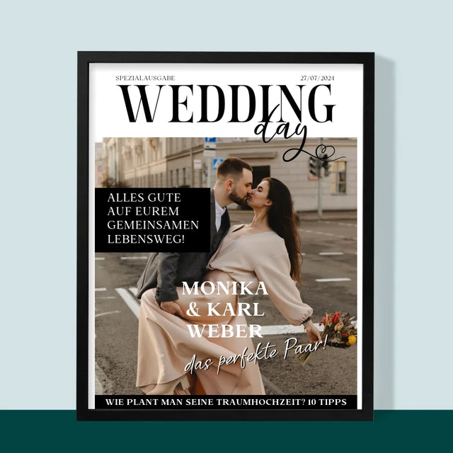 Magazin-Cover: Wedding Day - Druck Mit Rahmen 30X40