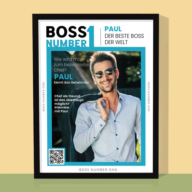 Magazin-Cover: Boss Number One - Druck Mit Rahmen 30X40