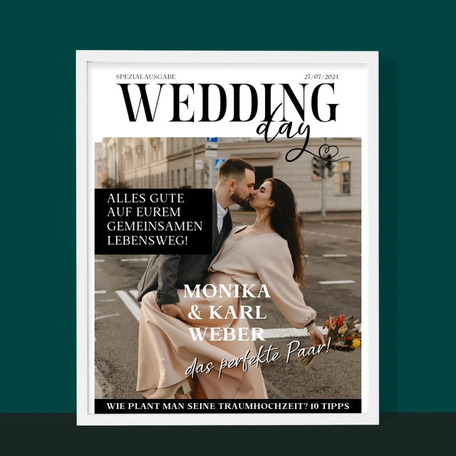 Magazin-Cover: Wedding Day - Druck Mit Rahmen 30X40