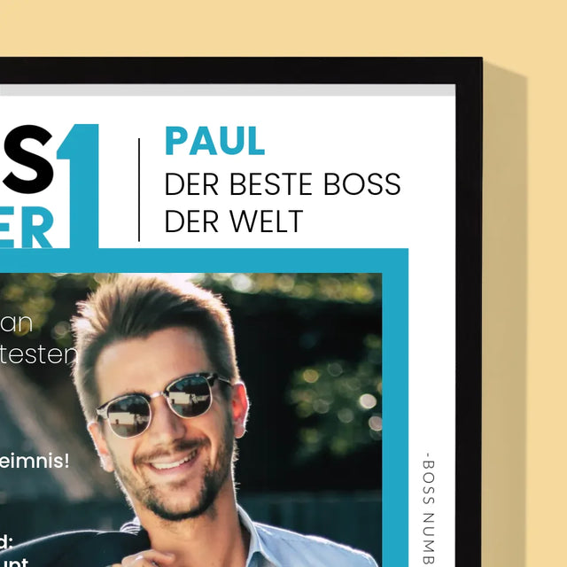 Magazin-Cover: Boss Number One - Druck Mit Rahmen 30X40