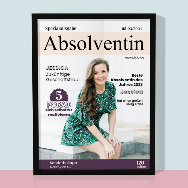 Magazin-Cover: Absolvent(In) - Druck Mit Rahmen 30X40