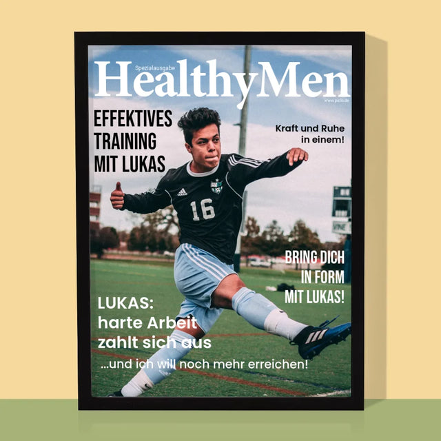 Magazin-Cover: Healthymen - Druck Mit Rahmen 30X40