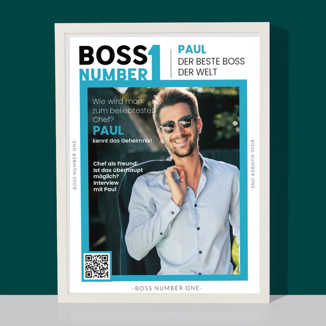 Magazin-Cover: Boss Number One - Druck Mit Rahmen 30X40