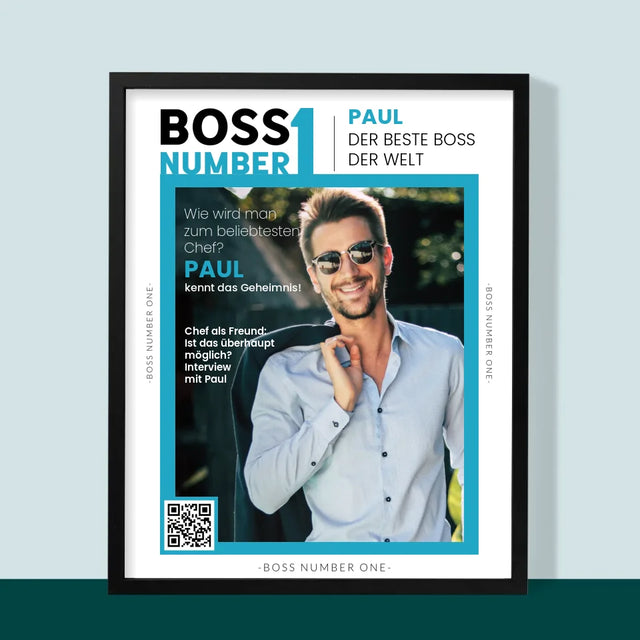 Magazin-Cover: Boss Number One - Druck Mit Rahmen 30X40