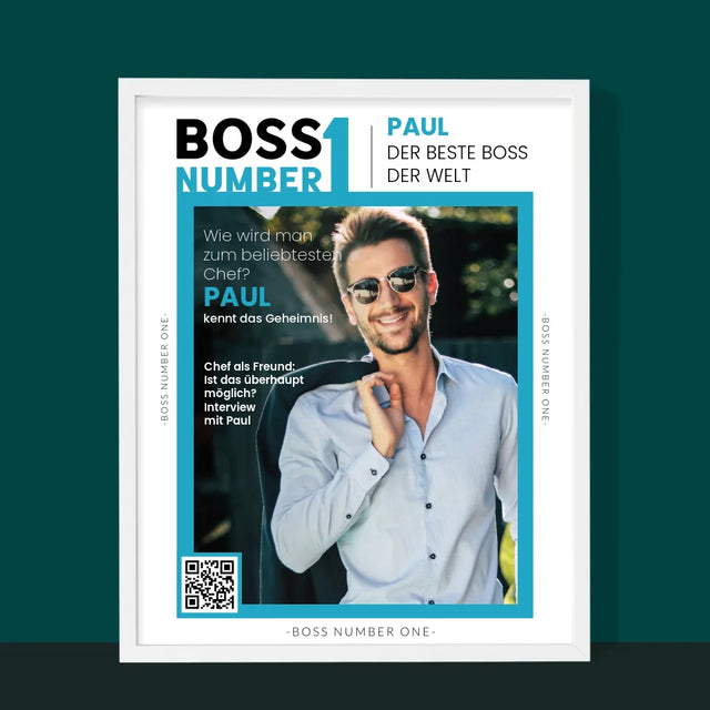 Magazin-Cover: Boss Number One - Druck Mit Rahmen 30X40