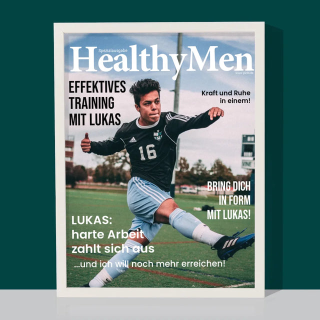 Magazin-Cover: Healthymen - Druck Mit Rahmen 30X40