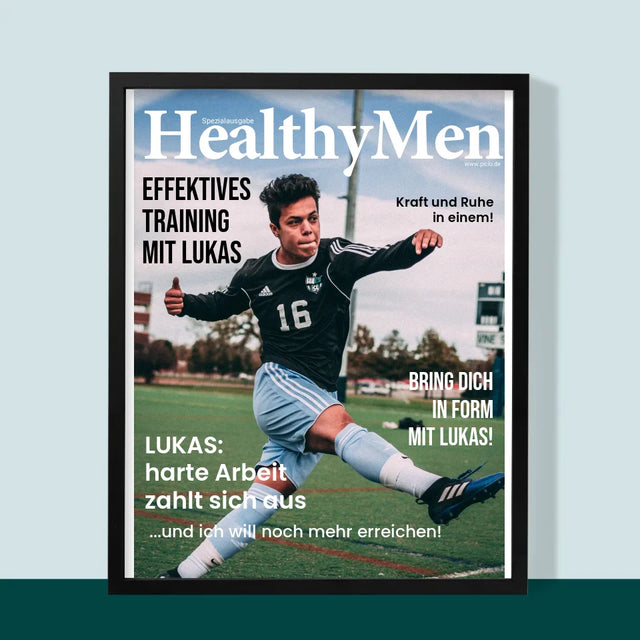 Magazin-Cover: Healthymen - Druck Mit Rahmen 30X40