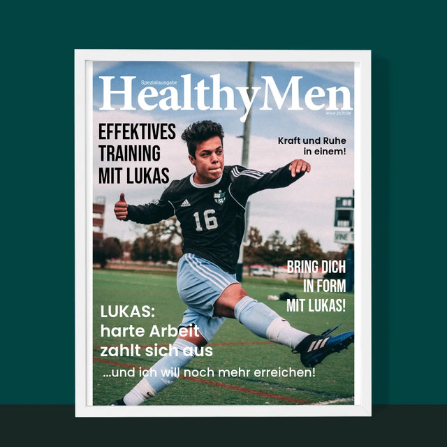 Magazin-Cover: Healthymen - Druck Mit Rahmen 30X40