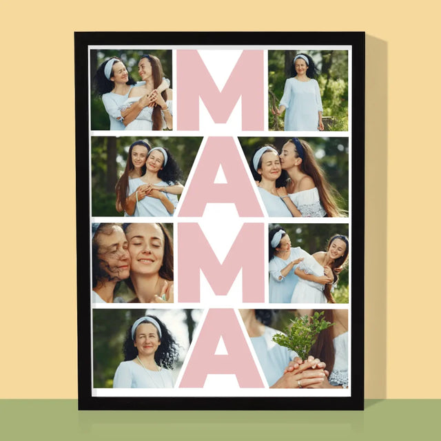 Fotocollage: Mama Collage - Druck Mit Rahmen 30X40