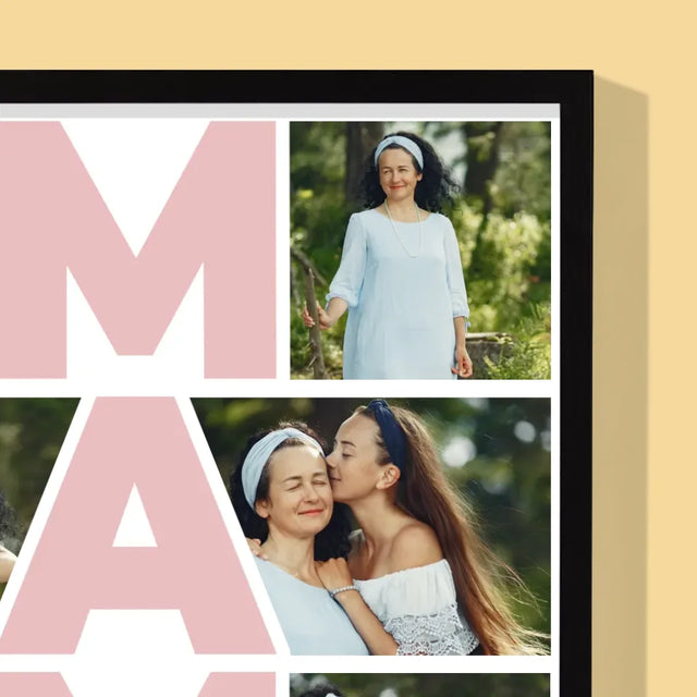 Fotocollage: Mama Collage - Druck Mit Rahmen 30X40