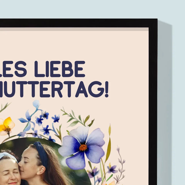 Foto Und Unterschrift: Alles Liebe Zum Muttertag - Druck Mit Rahmen 30X40