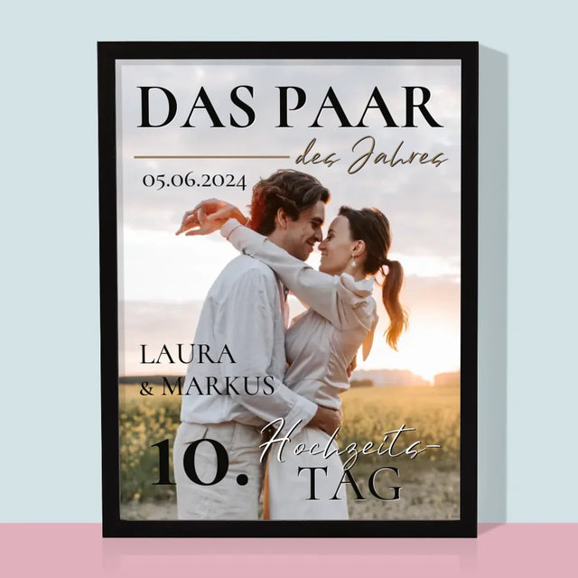 Magazin-Cover: Das Paar Des Jahres - Druck Mit Rahmen 30X40