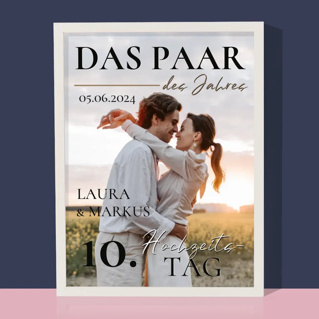 Magazin-Cover: Das Paar Des Jahres - Druck Mit Rahmen 30X40