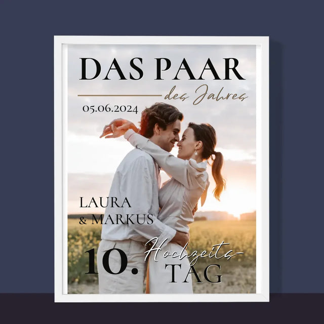 Magazin-Cover: Das Paar Des Jahres - Druck Mit Rahmen 30X40