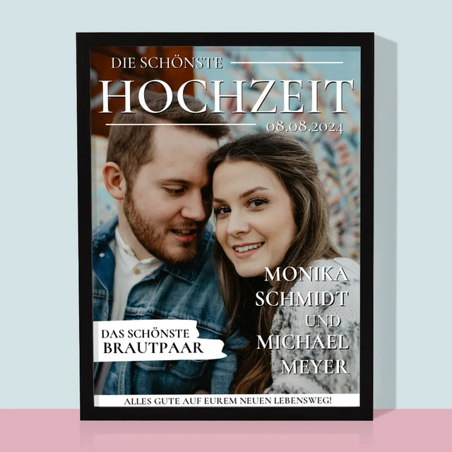 Magazin-Cover: Die Schönste Hochzeit - Druck Mit Rahmen 30X40