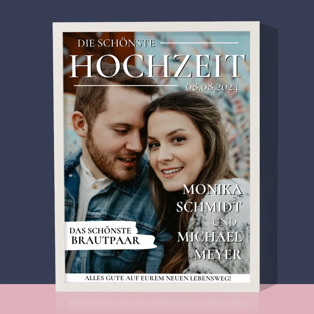 Magazin-Cover: Die Schönste Hochzeit - Druck Mit Rahmen 30X40