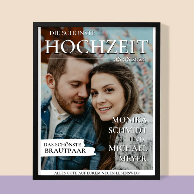 Magazin-Cover: Die Schönste Hochzeit - Druck Mit Rahmen 30X40