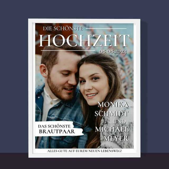 Magazin-Cover: Die Schönste Hochzeit - Druck Mit Rahmen 30X40