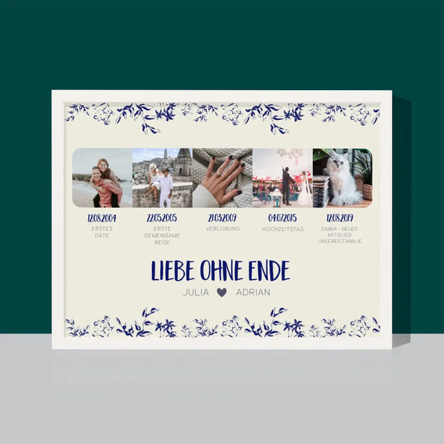 Unsere Geschichte: Liebe Ohne Ende - Druck Mit Rahmen 30X40