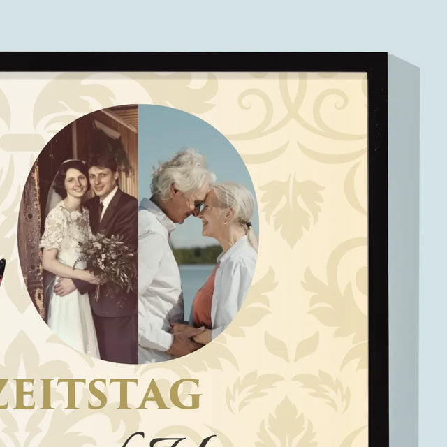 Buchstaben-Collage: 40. Hochzeitstag - Druck Mit Rahmen 30X40