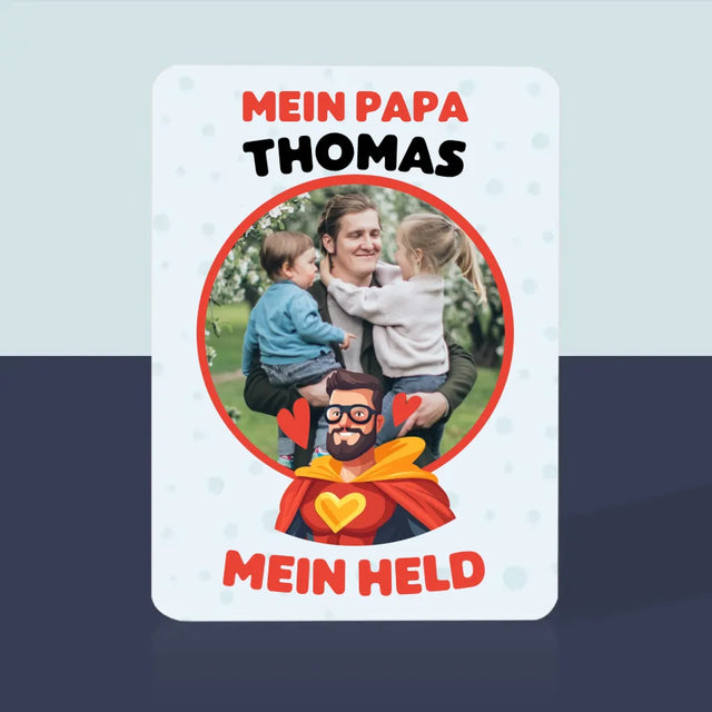 Foto Und Unterschrift: Papa, Mein Held - Spielkarten