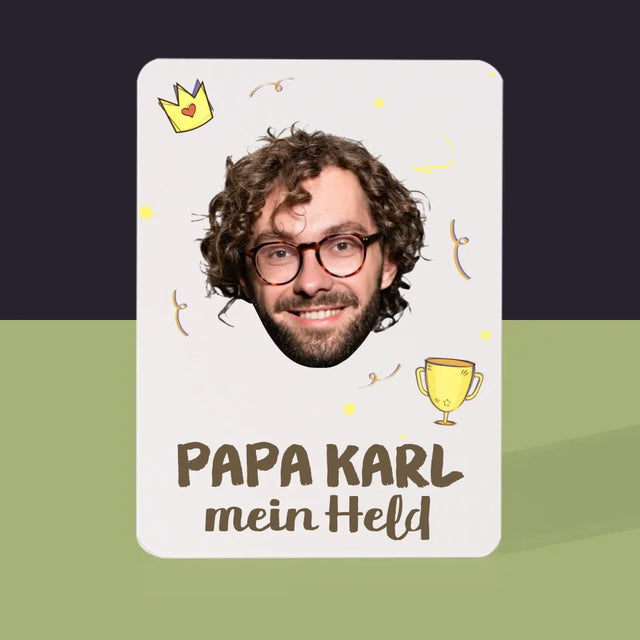 Foto Und Unterschrift: Held Papa - Spielkarten