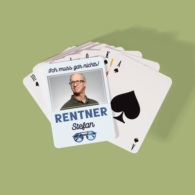 Foto Und Unterschrift: Ich Muss Gar Nichts! Rentner - Spielkarten