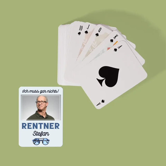 Foto Und Unterschrift: Ich Muss Gar Nichts! Rentner - Spielkarten