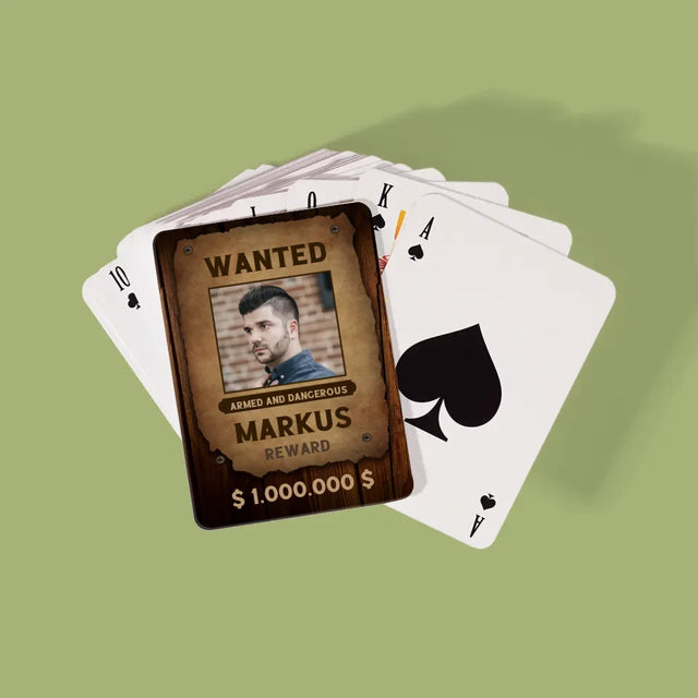 Foto Und Unterschrift: Wanted - Spielkarten