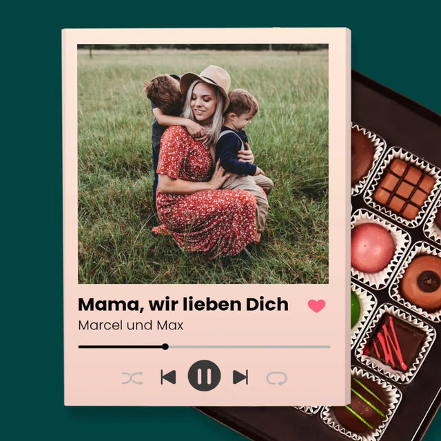 Foto Und Unterschrift: Mama, Wir Lieben Dich - Pralinen