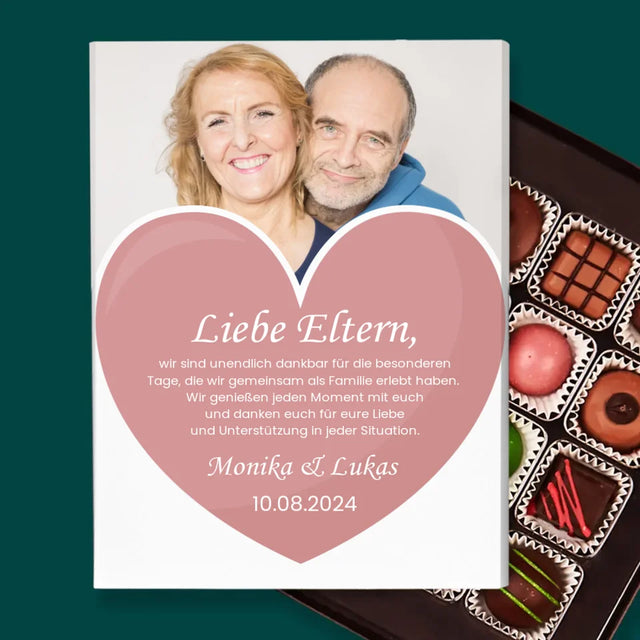 Foto Und Unterschrift: Liebe Eltern - Pralinen