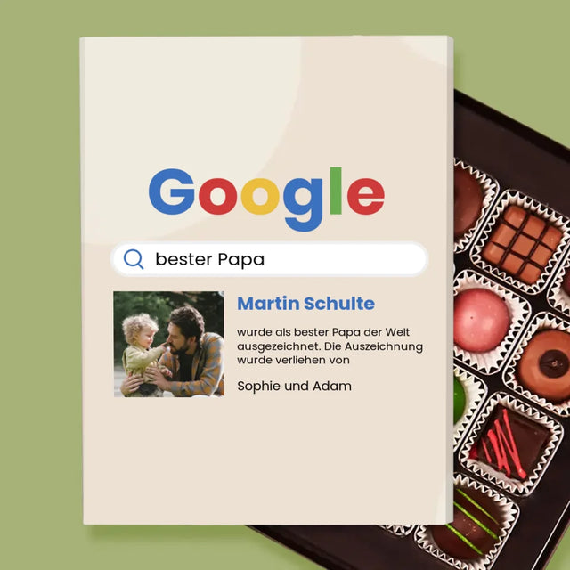 Foto Und Unterschrift: Bester Papa Google-Suche - Pralinen