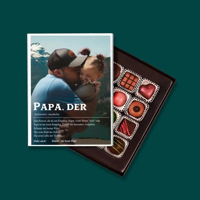 Foto Und Unterschrift: Definition Papa - Pralinen