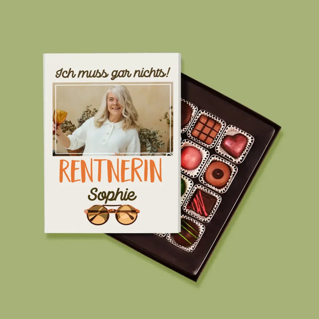 Foto Und Unterschrift: Ich Muss Gar Nichts! Rentnerin - Pralinen