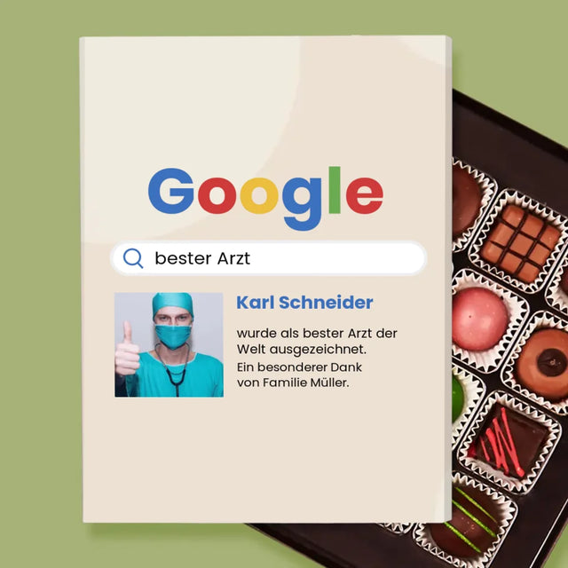 Foto Und Unterschrift: Bester Arzt Google-Suche - Pralinen