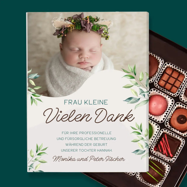 Foto Und Unterschrift: Danke An Hebamme - Pralinen