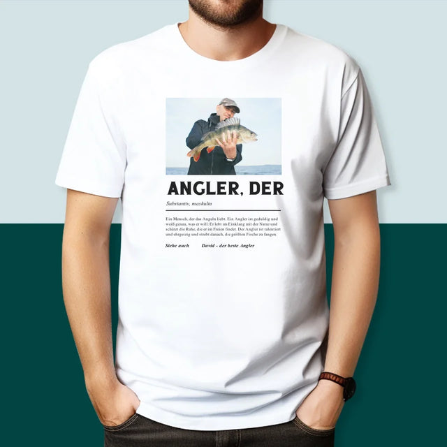 Foto Und Unterschrift: Angler Definition - T-Shirt Für Herren