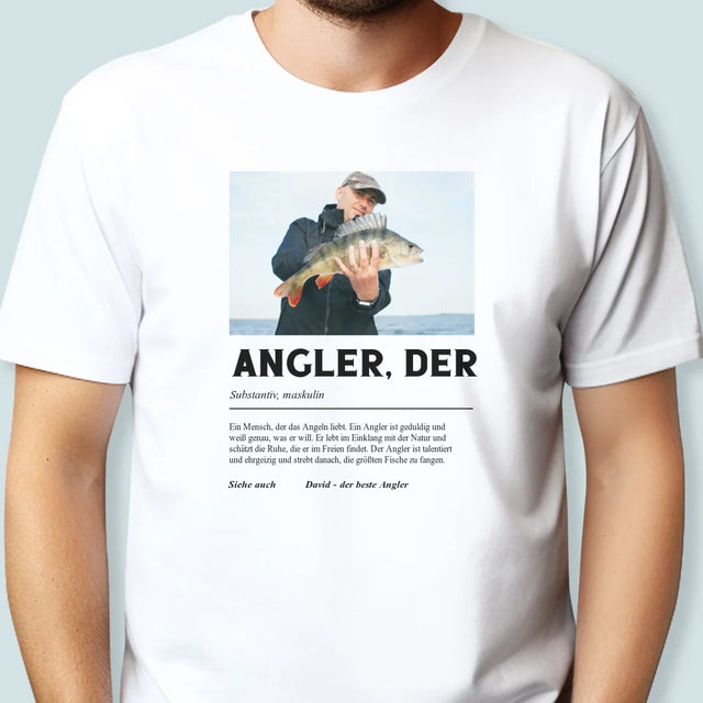 Foto Und Unterschrift: Angler Definition - T-Shirt Für Herren