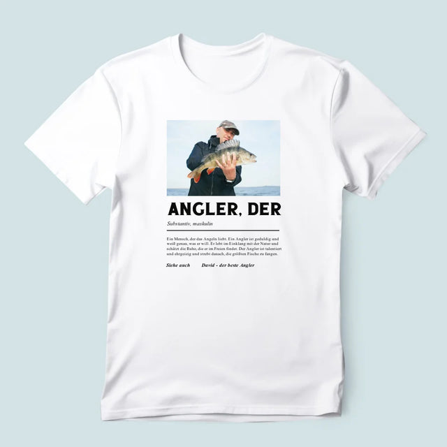 Foto Und Unterschrift: Angler Definition - T-Shirt Für Herren