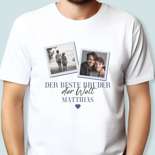 Fotocollage: Bester Bruder Der Welt - T-Shirt Für Herren