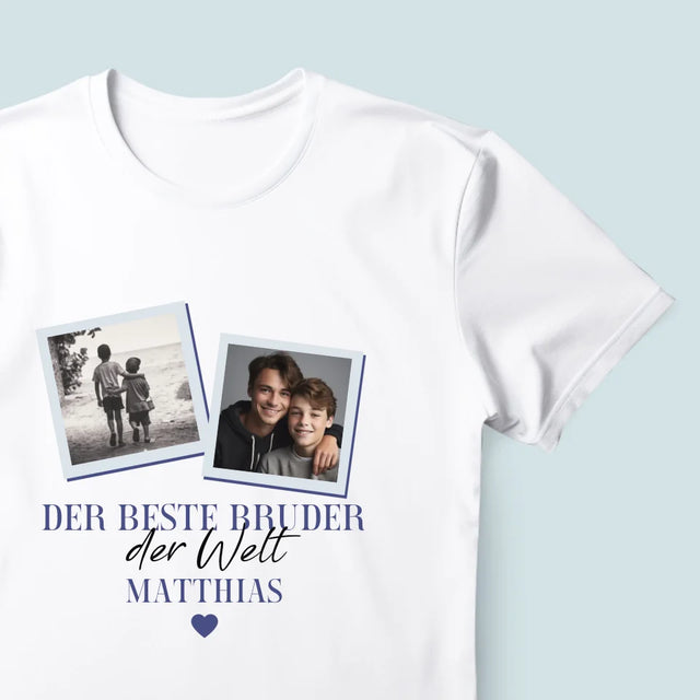 Fotocollage: Bester Bruder Der Welt - T-Shirt Für Herren