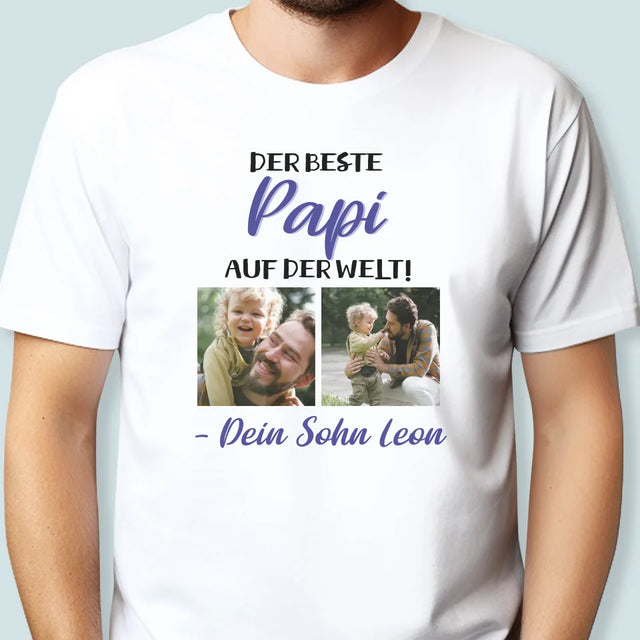 Fotocollage: Papi - T-Shirt Für Herren