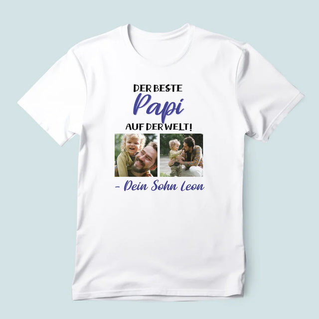 Fotocollage: Papi - T-Shirt Für Herren