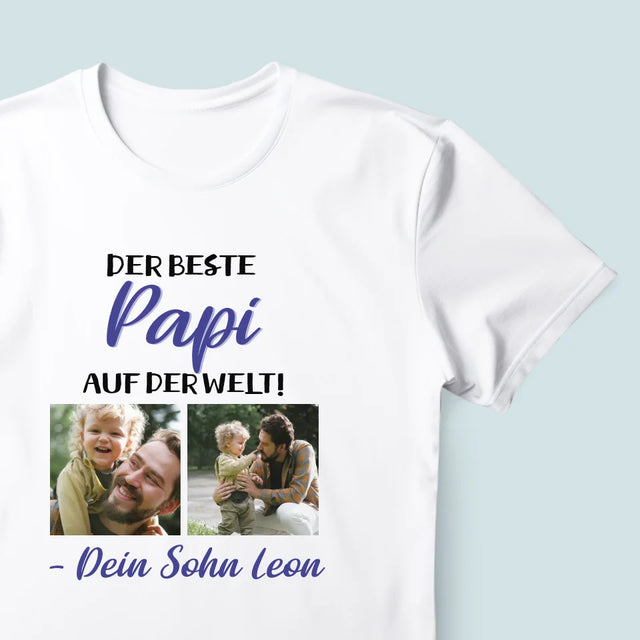 Fotocollage: Papi - T-Shirt Für Herren