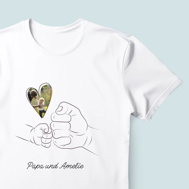 Foto Und Unterschrift: Papa Baby Hand - T-Shirt Für Herren