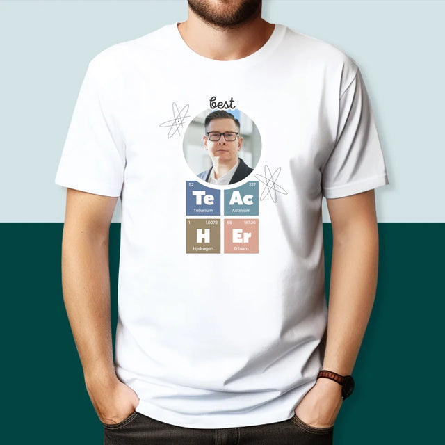 Foto Und Unterschrift: Teacher Elemente - T-Shirt Für Herren